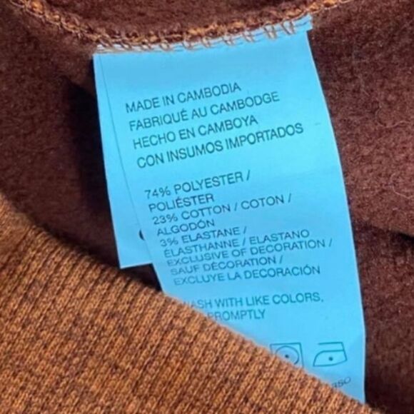 IZOD Advantage Performance Fleece Crewneck Pumpkin Orange  Sweatshirt Men's S - Picture 4 of 5